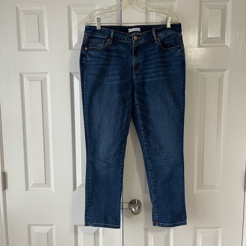 LOFT Dark Blue Straight Leg Jeans